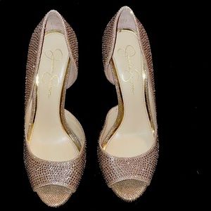 Jessica Simpson bedazzle pumps